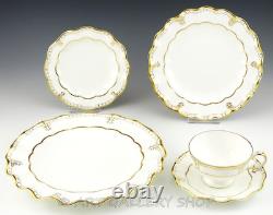 Royal Crown Derby ELIZABETH 5PC PLACE SETTING DINNER SALAD BREAD PLATE CUP SAUCE