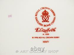 Royal Crown Derby ELIZABETH 5PC PLACE SETTING DINNER SALAD BREAD PLATE CUP SAUCE