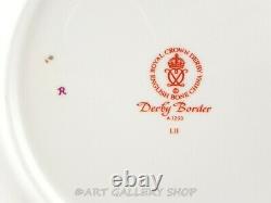 Royal Crown Derby England A. 1253 DERBY BORDER 10-5/8 DINNER PLATES Set of 6