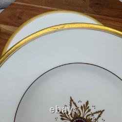 Royal Crown Derby Gold Encrusted Bone China Plates Set of 15 Mixed Sizes England