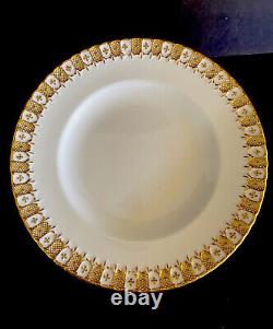 Royal Crown Derby Heraldic Gold Dinner Plates Set of 12