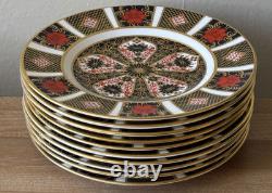 Royal Crown Derby Old Imari 1128 Set of 10 Bread Plates