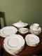 Royal Crown Derby Regency Bone China Dinner Set White/Gold England A. 1075