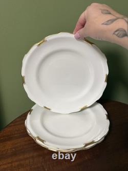 Royal Crown Derby Regency Bone China Dinner Set White/Gold England A. 1075