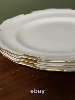 Royal Crown Derby Regency Bone China Dinner Set White/Gold England A. 1075