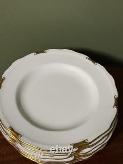 Royal Crown Derby Regency Bone China Dinner Set White/Gold England A. 1075