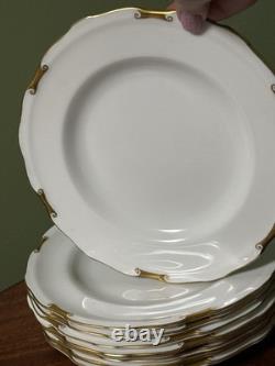 Royal Crown Derby Regency Bone China Dinner Set White/Gold England A. 1075