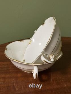 Royal Crown Derby Regency Bone China Dinner Set White/Gold England A. 1075