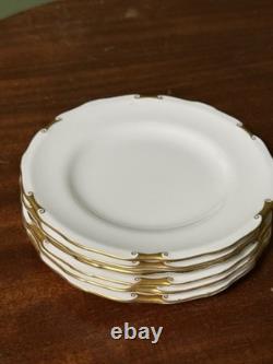 Royal Crown Derby Regency Bone China Dinner Set White/Gold England A. 1075