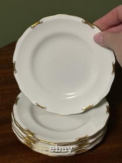 Royal Crown Derby Regency Bone China Dinner Set White/Gold England A. 1075