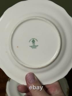 Royal Crown Derby Regency Bone China Dinner Set White/Gold England A. 1075