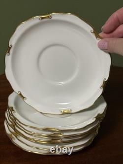 Royal Crown Derby Regency Bone China Dinner Set White/Gold England A. 1075