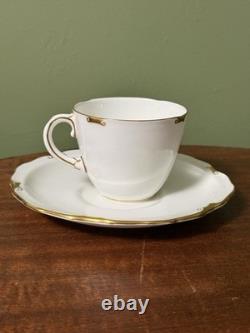 Royal Crown Derby Regency Bone China Dinner Set White/Gold England A. 1075