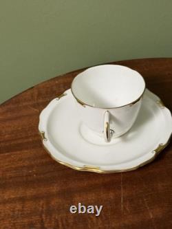 Royal Crown Derby Regency Bone China Dinner Set White/Gold England A. 1075