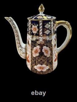 Royal Crown Derby Traditional Imari Tea Coffee Set Coffee Pot Sugar Creamer Dish