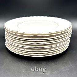 Royal Doulton ADRIAN Bone China 10.5 Dinner Plates SET/12 Gold Vintage England