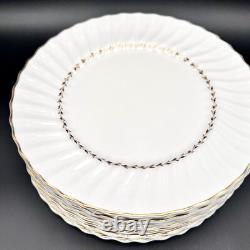 Royal Doulton ADRIAN Bone China 10.5 Dinner Plates SET/12 Gold Vintage England