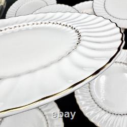 Royal Doulton ADRIAN Bone China 10.5 Dinner Plates SET/12 Gold Vintage England