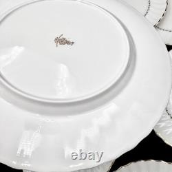 Royal Doulton ADRIAN Bone China 10.5 Dinner Plates SET/12 Gold Vintage England