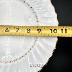 Royal Doulton ADRIAN Bone China 10.5 Dinner Plates SET/12 Gold Vintage England