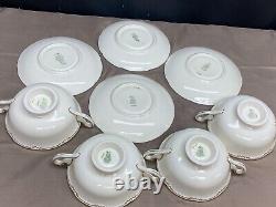 Royal Doulton ASCOT Bone China England Set of 4 Cream Soup Bowls Saucers