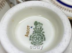 Royal Doulton ASCOT Bone China England Set of 4 Cups & Saucers 2 1/2