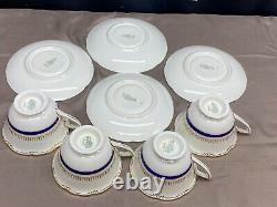 Royal Doulton ASCOT Bone China England Set of 4 Cups & Saucers 2 1/2