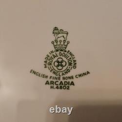 Royal Doulton Arcadia H4802 Bone China Dinner Tea Set Made in England 71 Pieces