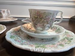 Royal Doulton Brambly Hedge China 4 Seasons Calendar Plate, Tea Cup & Saucer