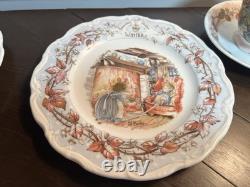 Royal Doulton Brambly Hedge China 4 Seasons Calendar Plate, Tea Cup & Saucer