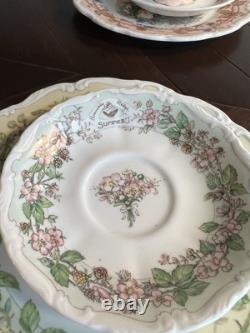 Royal Doulton Brambly Hedge China 4 Seasons Calendar Plate, Tea Cup & Saucer