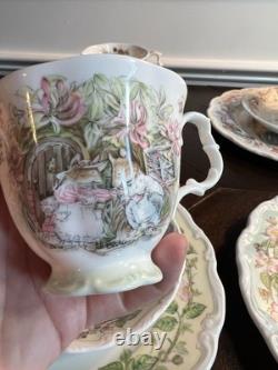 Royal Doulton Brambly Hedge China 4 Seasons Calendar Plate, Tea Cup & Saucer