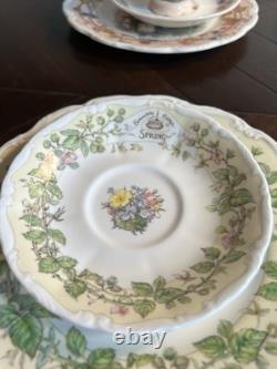 Royal Doulton Brambly Hedge China 4 Seasons Calendar Plate, Tea Cup & Saucer