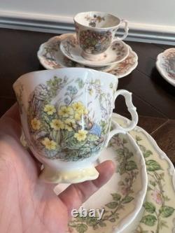 Royal Doulton Brambly Hedge China 4 Seasons Calendar Plate, Tea Cup & Saucer