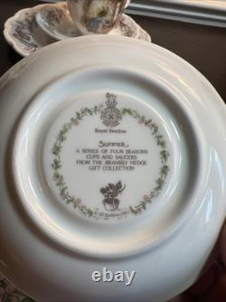 Royal Doulton Brambly Hedge China 4 Seasons Calendar Plate, Tea Cup & Saucer