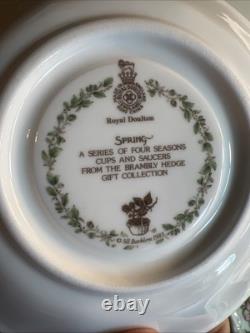 Royal Doulton Brambly Hedge China 4 Seasons Calendar Plate, Tea Cup & Saucer