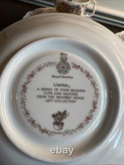 Royal Doulton Brambly Hedge China 4 Seasons Calendar Plate, Tea Cup & Saucer