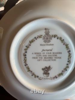 Royal Doulton Brambly Hedge China 4 Seasons Calendar Plate, Tea Cup & Saucer
