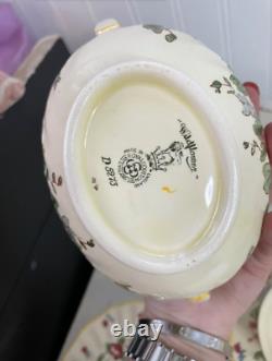Royal Doulton China Set, Porcelain 20p Tea Set Wildflower D5273, made in England