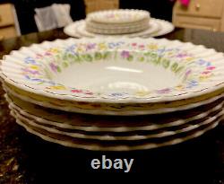 Royal Doulton EASTER MORN Bone China Sala Bowl, FLORAL 24k Gold plate set 5 Pc