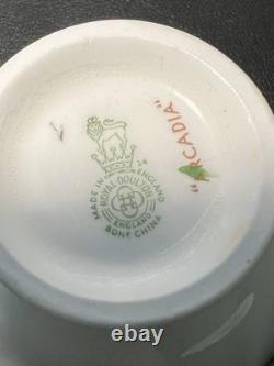 Royal Doulton England 1938-1959 Arcadia Bone China Set Of 12 Cups Saucers