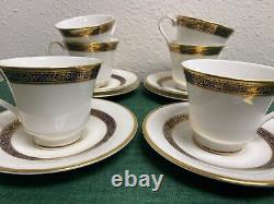Royal Doulton England Bone China HARLOW Cups & Saucers Set of 6