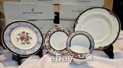 Royal Doulton England Centennial Rose Bone China 5pc Place Settings NEW IN BOX