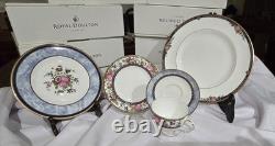 Royal Doulton England Centennial Rose Bone China 5pc Place Settings NEW IN BOX