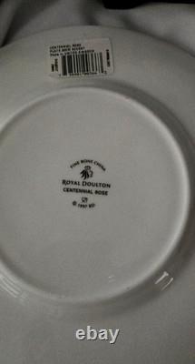 Royal Doulton England Centennial Rose Bone China 5pc Place Settings NEW IN BOX
