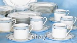 Royal Doulton Etude (Pattern H5003). 8 Place Settings With Serving Pieces. England Royal Doulton Etude (Pattern H5003). 8 Place Settings With Serving Pieces. England