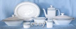 Royal Doulton Etude (Pattern H5003). 8 Place Settings With Serving Pieces. England