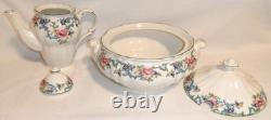 Royal Doulton Floradora Green T. C. 1127 5 Pc Place Setting-for 8+Extras 76 Pc New