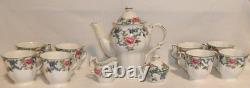 Royal Doulton Floradora Green T. C. 1127 5 Pc Place Setting-for 8+Extras 76 Pc New