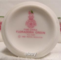 Royal Doulton Floradora Green T. C. 1127 5 Pc Place Setting-for 8+Extras 76 Pc New